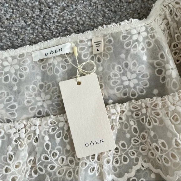 NWT Doen Franique Dress in Magnolia - Picture 7 of 9